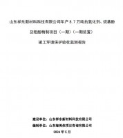 山東祥東新材料科技有限公司年產(chǎn)8.7萬噸抗氧化劑、烷基酚及粗酚精制項(xiàng)目(一期)(一期裝置)竣工環(huán)境保護(hù)驗(yàn)收監(jiān)測(cè)報(bào)告